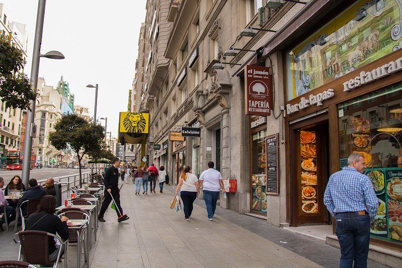 El jamon de gran via, ravintola, sisäänkäynti
