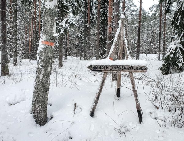 Kahden järven kierros talvella, Kuhankuonon retkeilyreitistö